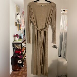 Sparkly Gold Midi Anne Klein Dress